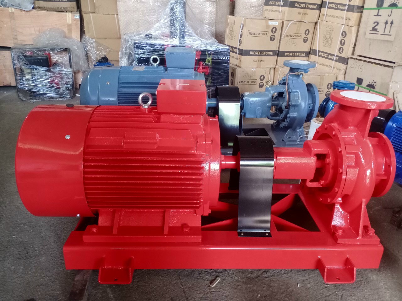                     Máy bơm chữa cháy điện trục rời